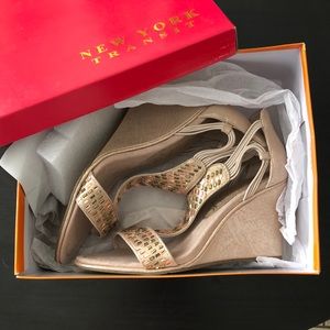 Never worn New York Transit Nude Wedges size 6.5